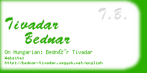 tivadar bednar business card